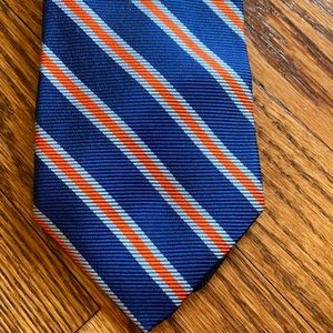 BROOKS BROTHERS- neck tie - Royal Blue/Orange